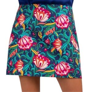 TRINA TURK FLORAL MINI SKIRT SZ 4 EUC